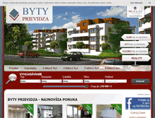 Tablet Screenshot of bytyprievidza.sk